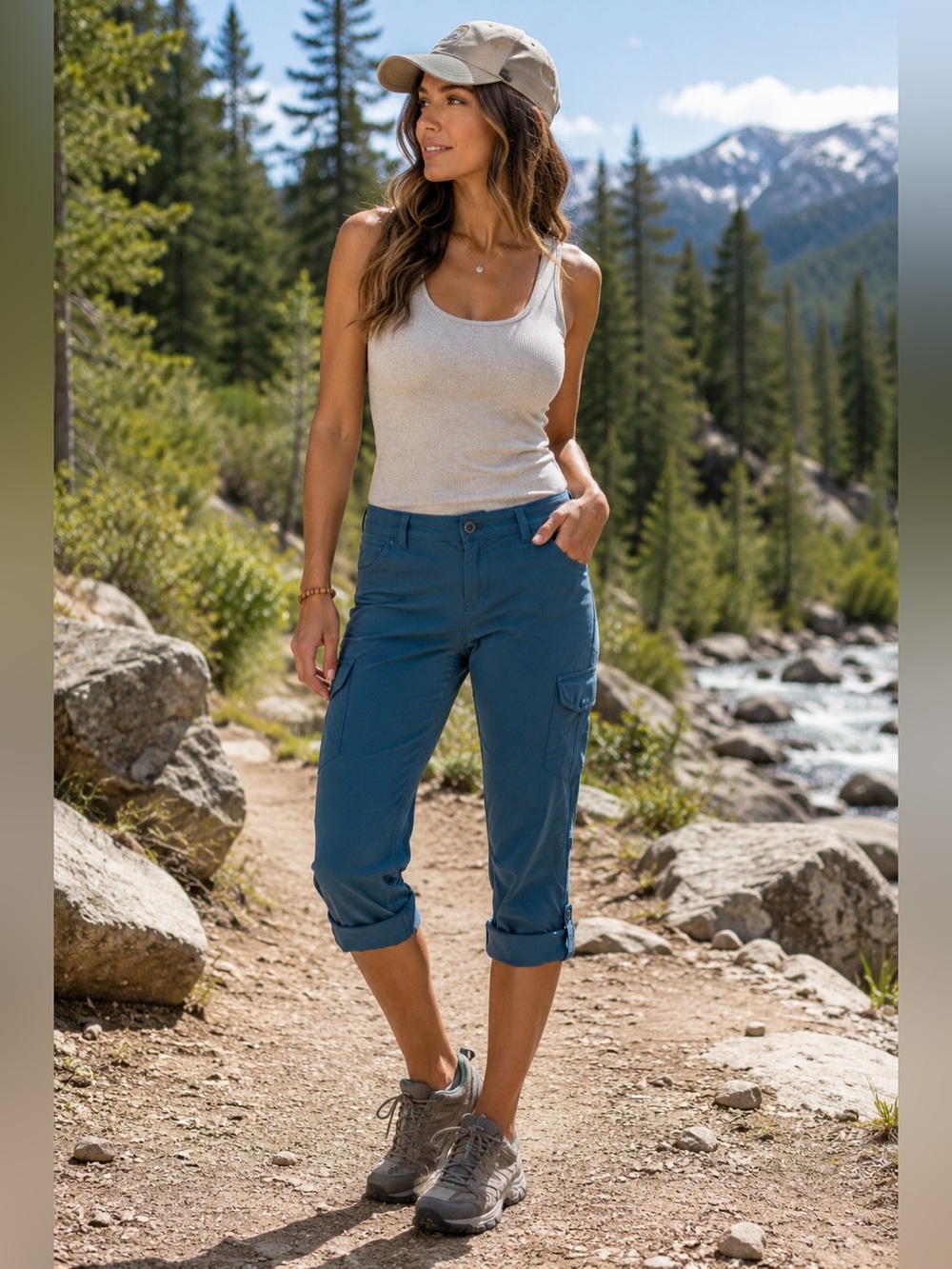 Kuhl women’s free flex roll up pant granola outdoors hiking gorpcore - Picture 2 of 12